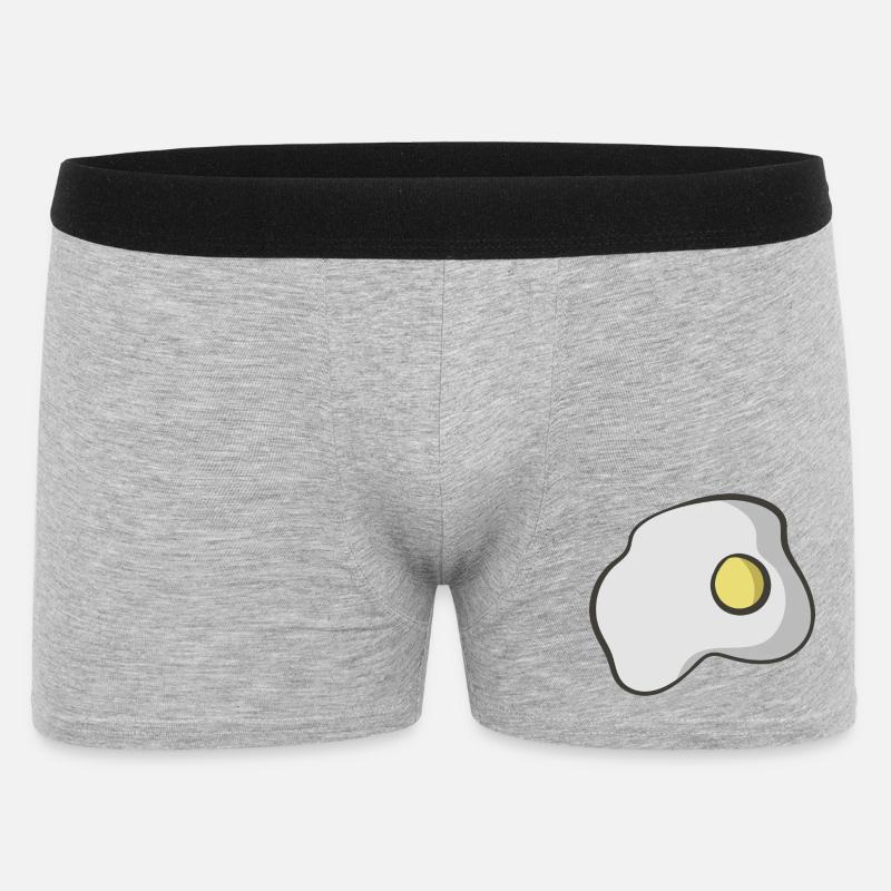Spiegelei - Männer Boxer Shorts - Grau meliert