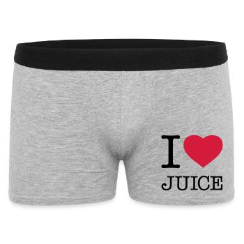 I LOVE JUICE Saft - Männer Boxer Shorts - Grau meliert - Vorne