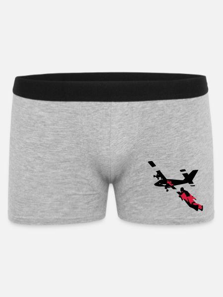 Wingsuit - Männer Boxer Shorts - Grau meliert