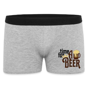 Bier - Männer Boxer Shorts - Grau meliert - Vorne