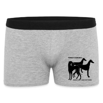 forget_diamonds..Galgos - Männer Boxer Shorts - Grau meliert - Vorne