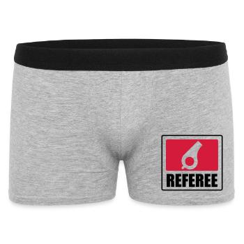 Referee - Schiedsrichter Arbitre - Sport - Match - Männer Boxer Shorts - Grau meliert - Vorne