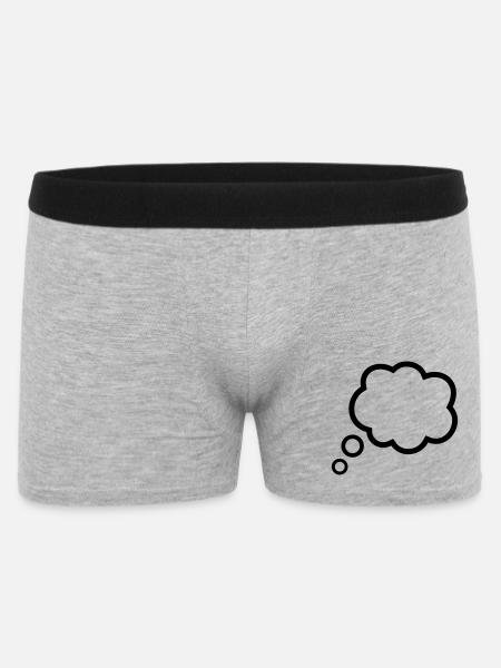 Thinking Bubble Comic Pensée Bulle Bulle Pensées - Boxer Homme - gris chiné