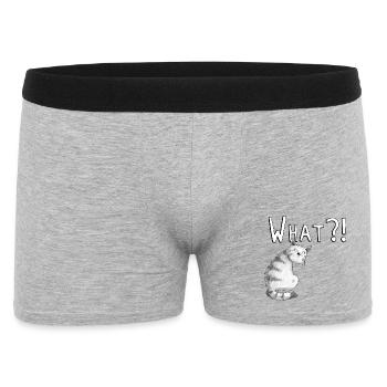 Motif de chat I chat ennuyé avec dire je - Boxer Homme - gris chiné - Devant