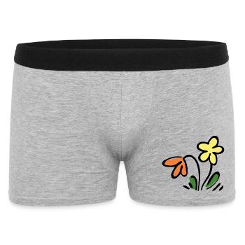 flowers - Men's Boxer Shorts - heather grey - Front