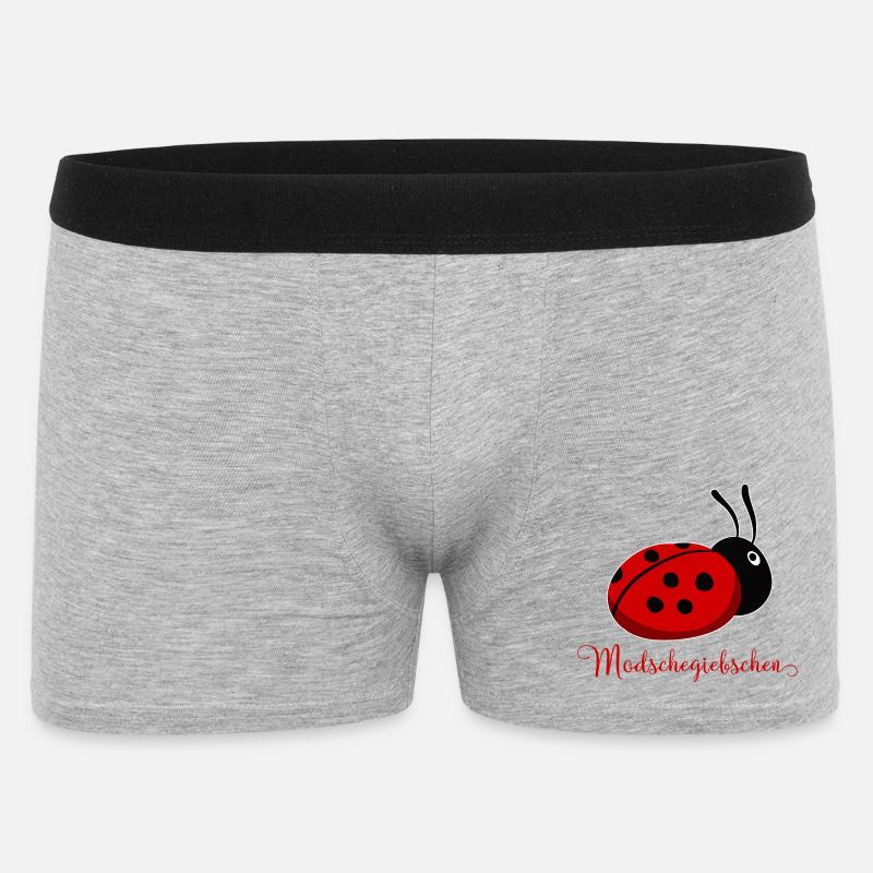 Modschegiebchen Marienkäfer Sächsisch Geschenkidee - Männer Boxer Shorts - Grau meliert