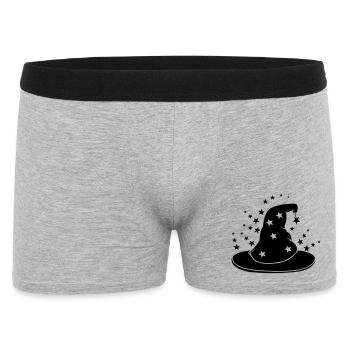 Magical wizard hat with stars - Men's Boxer Shorts - heather grey - Front