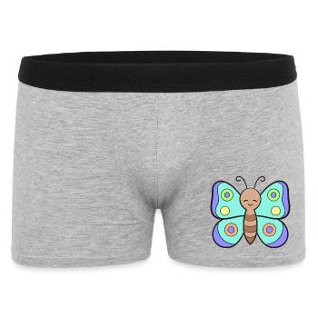 Schmetterling Schmetterlinge - Männer Boxer Shorts - Grau meliert - Vorne