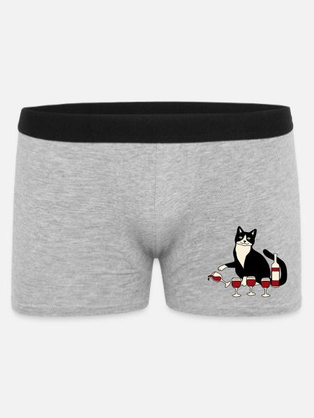 Verre à vin pour chat - Boxer Homme - gris chiné