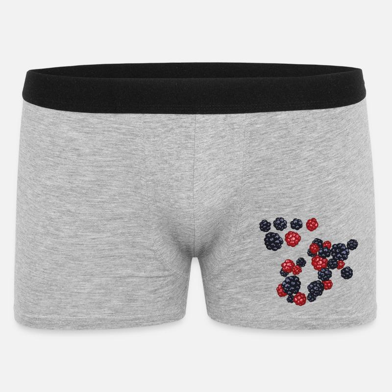 Brombeeren - Männer Boxer Shorts - Grau meliert