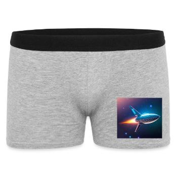 Raketenflug - Männer Boxer Shorts - Grau meliert - Vorne
