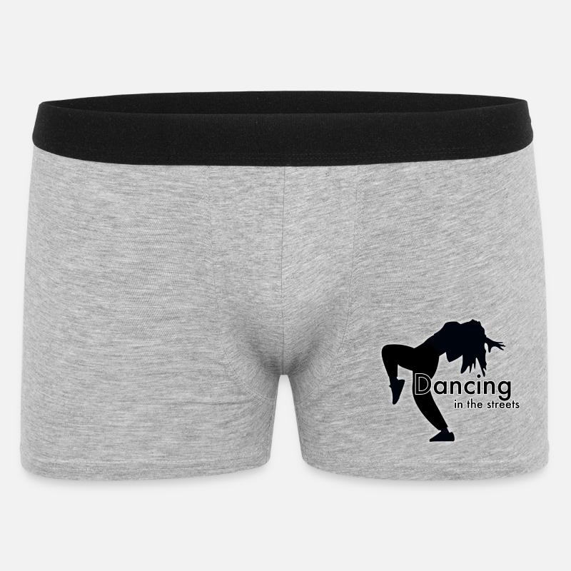 Dancing in the Streets - Männer Boxer Shorts - Grau meliert