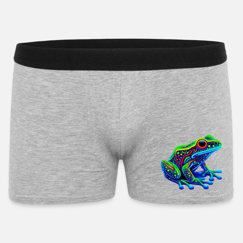 Frosch - Männer Boxer Shorts - Grau meliert