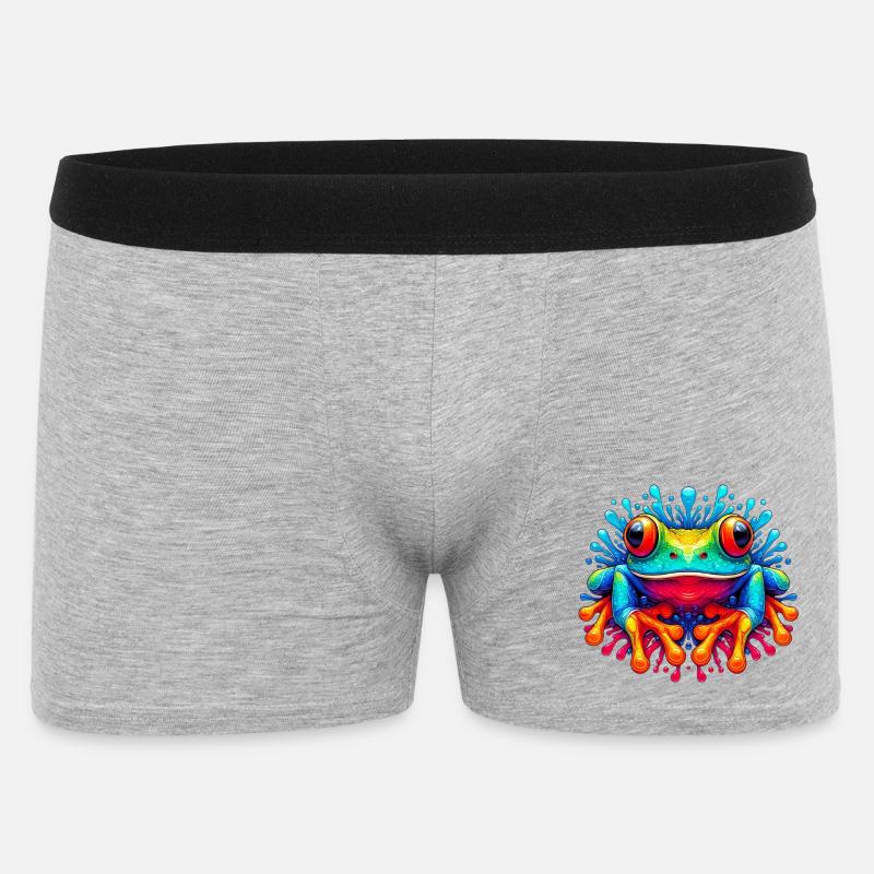 Grenouille - Boxer Homme - gris chiné