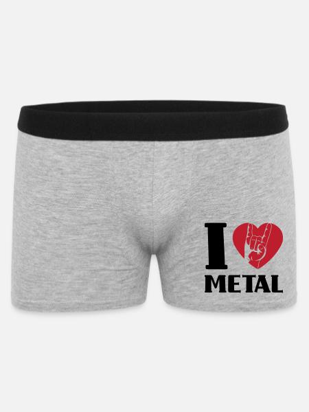 J’adore le métal - Boxer Homme - gris chiné