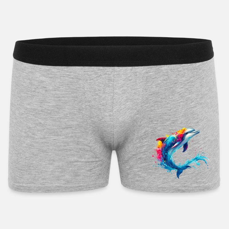 Dolphin - Men's Boxer Shorts - heather grey
