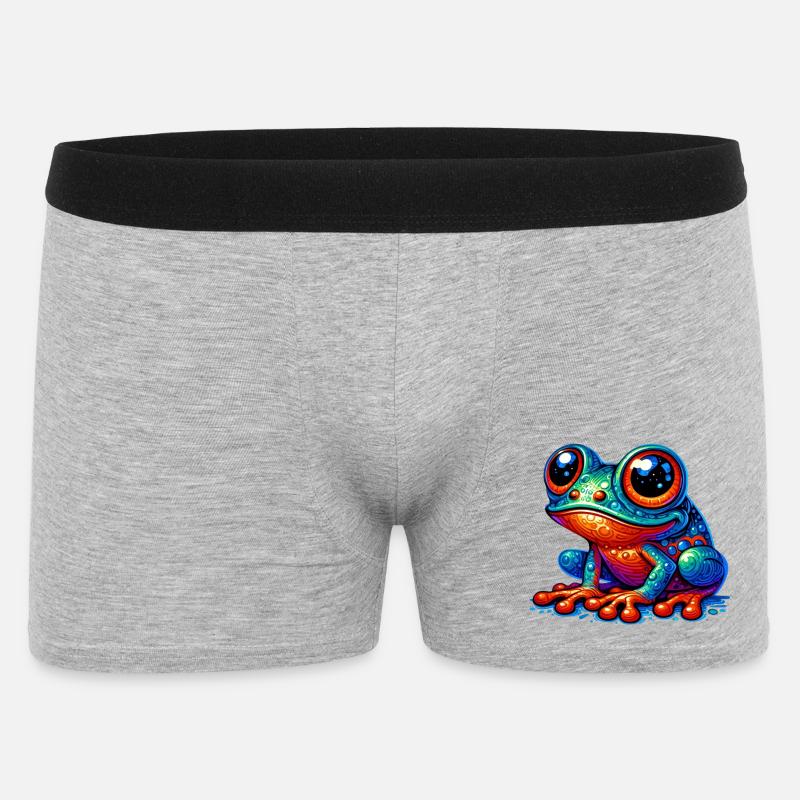 Frosch - Männer Boxer Shorts - Grau meliert