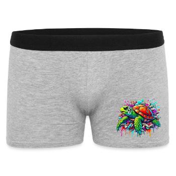 Schildkröte - Männer Boxer Shorts - Grau meliert - Vorne