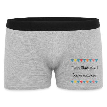 MAÎTRESSE. MERCI. MERCI MAÎTRESSE - Boxer Homme - gris chiné - Devant