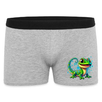 Gecko - Männer Boxer Shorts - Grau meliert - Vorne