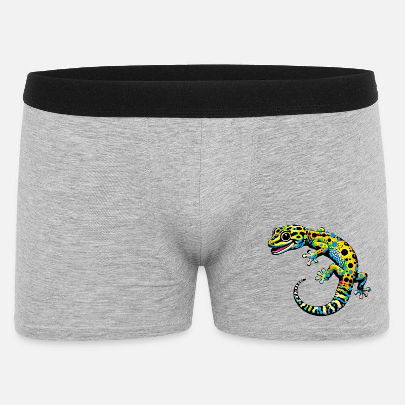 Gecko - Männer Boxer Shorts - Grau meliert
