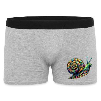 Schnecke - Männer Boxer Shorts - Grau meliert - Vorne