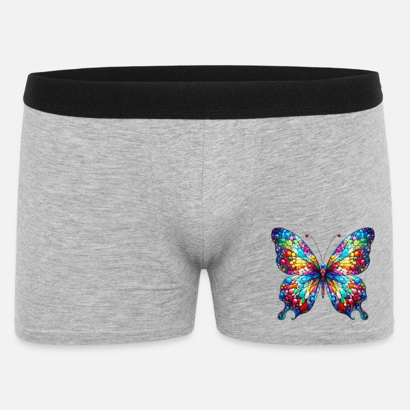 Papillon - Boxer Homme - gris chiné