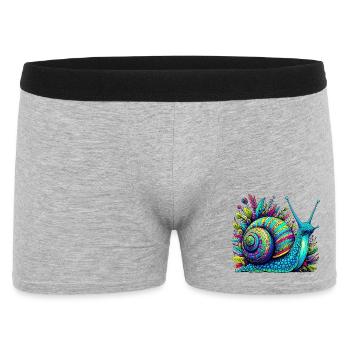 Schnecke - Männer Boxer Shorts - Grau meliert - Vorne