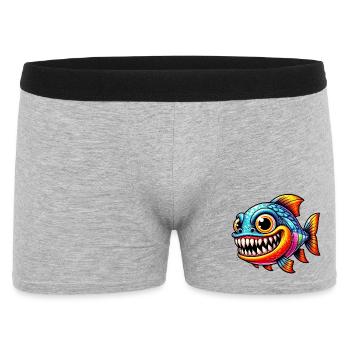 Piranha - Men's Boxer Shorts - heather grey - Front