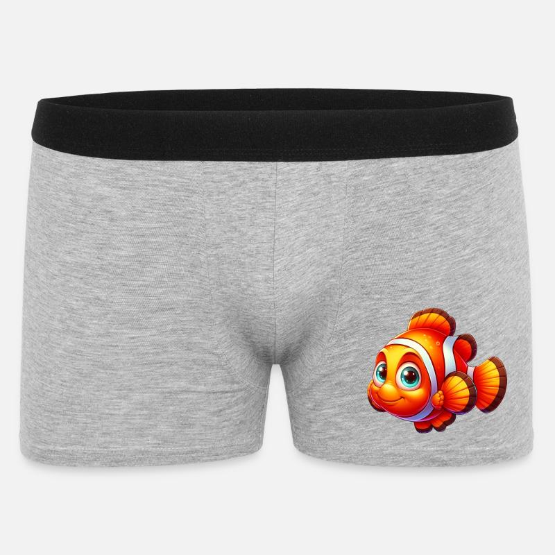 Clownfische - Männer Boxer Shorts - Grau meliert