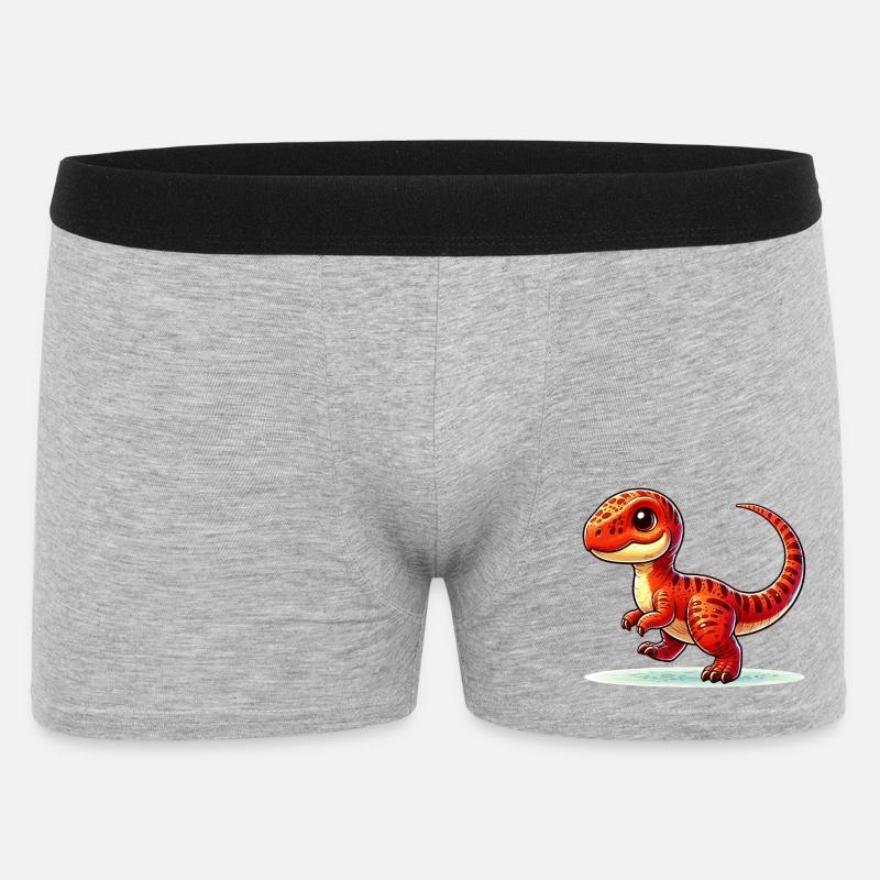 Dinosaurier - Männer Boxer Shorts - Grau meliert