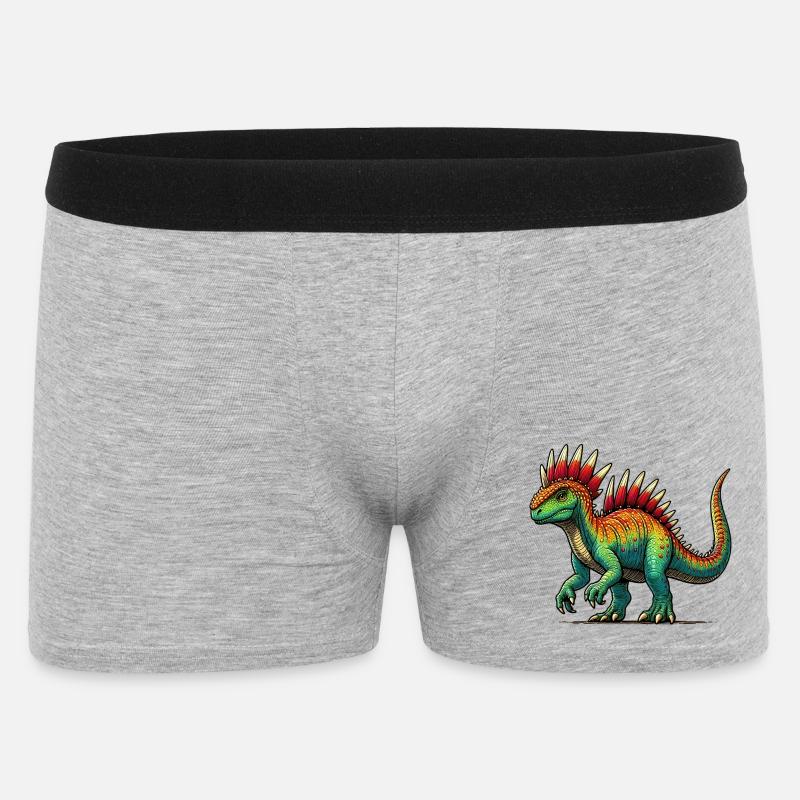 Dinosaurier - Männer Boxer Shorts - Grau meliert
