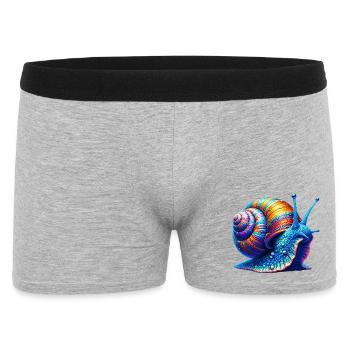 Schnecke - Männer Boxer Shorts - Grau meliert - Vorne
