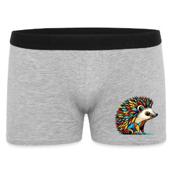 Igel - Männer Boxer Shorts - Grau meliert - Vorne