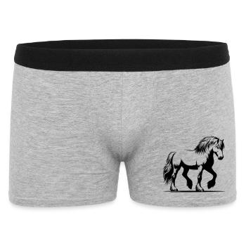 Horse Icelandic pony Icelandic horse - Men's Boxer Shorts - heather grey - Front