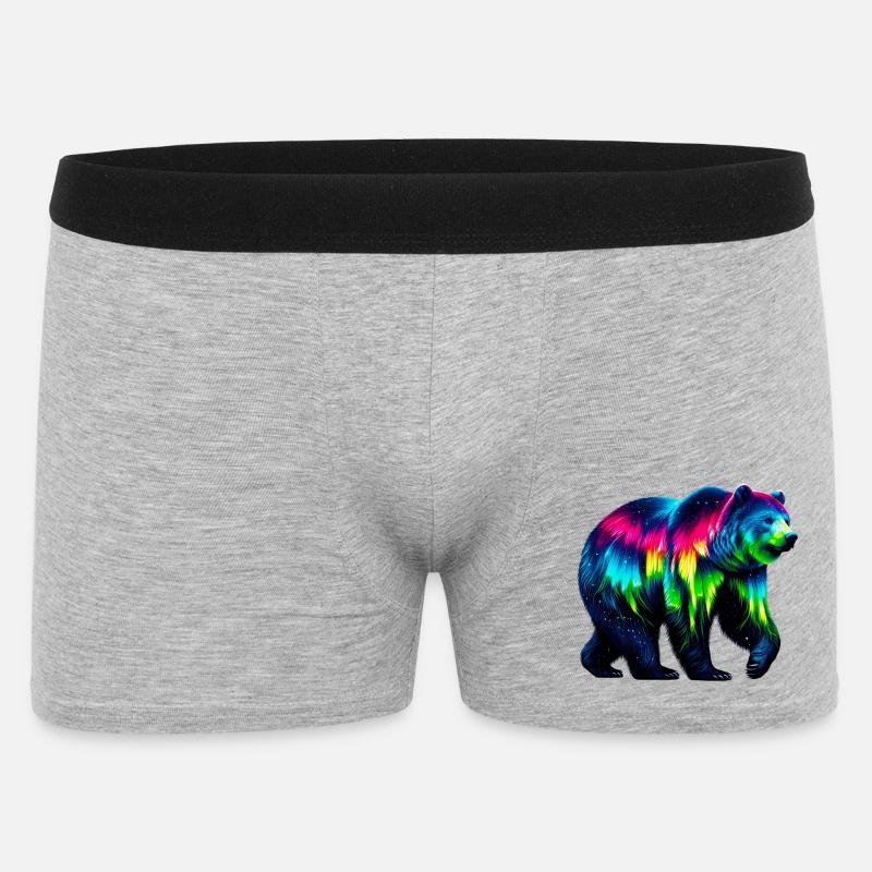 Bär - Männer Boxer Shorts - Grau meliert