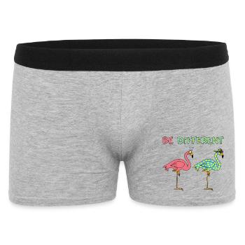 Different Flamingo - Men's Boxer Shorts - heather grey - Front