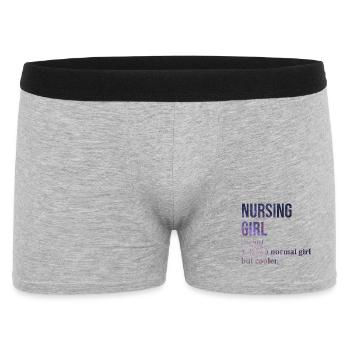Krankenschwester - Männer Boxer Shorts - Grau meliert - Vorne