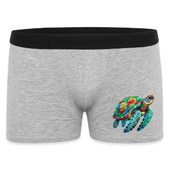 Schildkröte - Männer Boxer Shorts - Grau meliert - Vorne