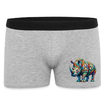 Nashorn - Männer Boxer Shorts - Grau meliert - Vorne