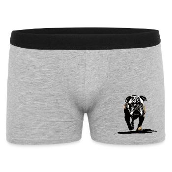 Bulldog Bulldogs Silhouette - Men's Boxer Shorts - heather grey - Front
