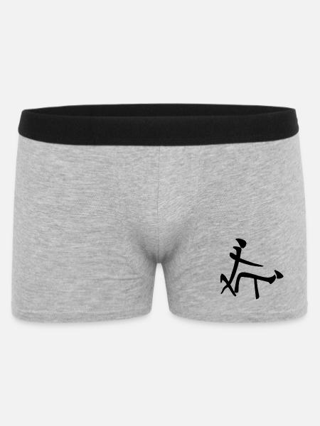 Kinesisk tegn sex doggystyle Sort - Boxer Shorts til mænd - grå meleret