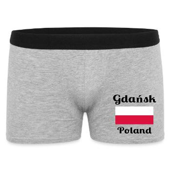 Gdańsk, Poland - Stylish prints - Men's Boxer Shorts - heather grey - Front