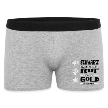 Black Red Gold - Men's Boxer Shorts - heather grey - Front