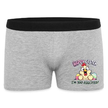 happy easter i am eggcited - Men's Boxer Shorts - heather grey - Front