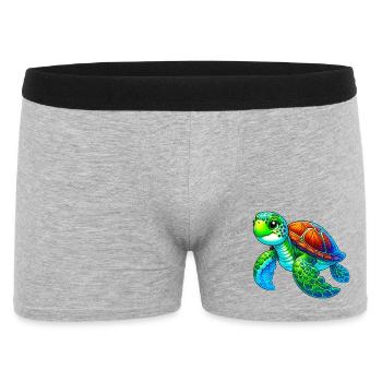 Turtle - Men's Boxer Shorts - heather grey - Front