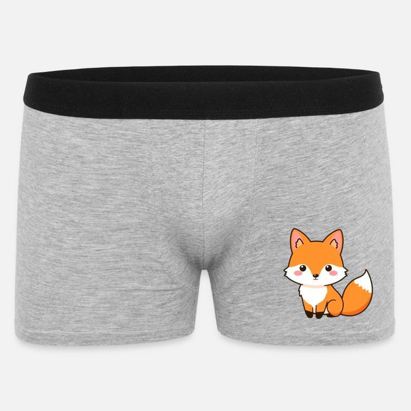 Fuchs - Männer Boxer Shorts - Grau meliert
