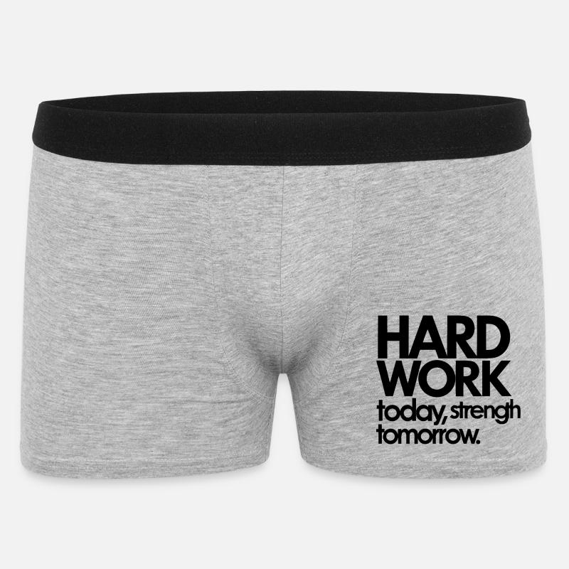 Abstraktes geometrisches Muster auf dunklem Hintergrund - Männer Boxer Shorts - Grau meliert