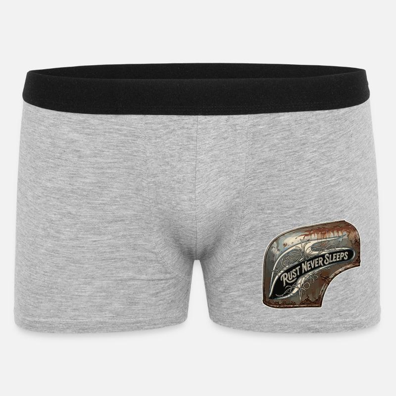 Rost nie schläft Metallkunst - Männer Boxer Shorts - Grau meliert