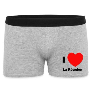 I love La Réunion - Boxer Homme - gris chiné - Devant